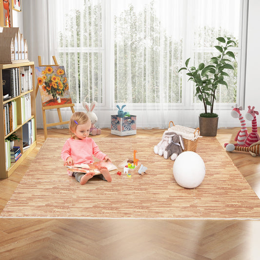 12 Tiles Wood Grain Foam Floor Mats with Borders