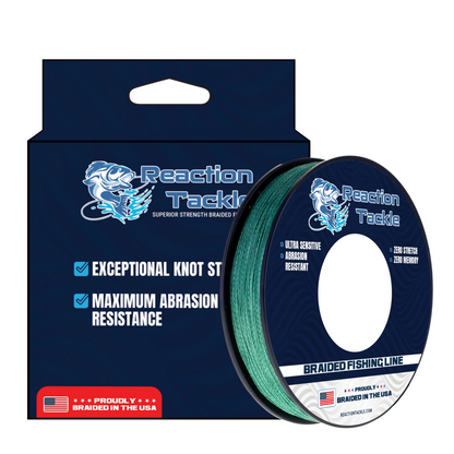 Línea de pesca Reaction Tackle TRENZADA EN EE. UU. - 4X - NUEVA