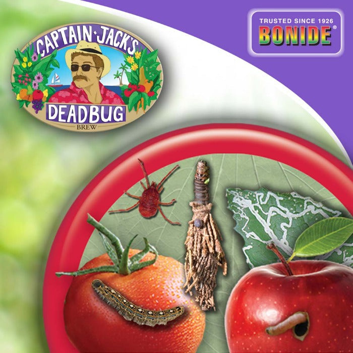 Captain Jack's Dead Bug Brew concentrate pesticide packaging with Bonide logo Rivendell on Tampa Home & Garden Store