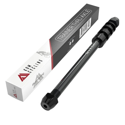 Universal Thru Axle KOM Cycling, black anodized aluminum with threaded ends, in box on Tampa Home & Garden Store