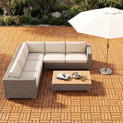 Acacia Deck Tiles Interlocking 12 by 12 27 Pack
