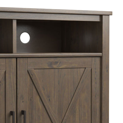 Ela smoky brown storage cabinet, HouseOfZazla accent cabinet with paneled front and diagonal details on Tampa Home & Garden Store