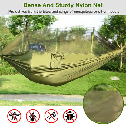 GemGear 2-person camping hammock with mosquito net, heavy-duty nylon, with strap hooks carry bag on Tampa Home & Garden Store