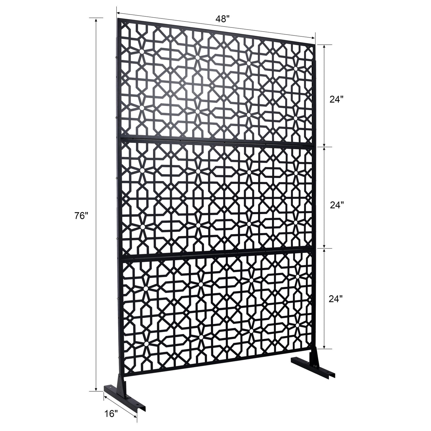 Metal Indoor and Outdoor Privacy Screen Divider