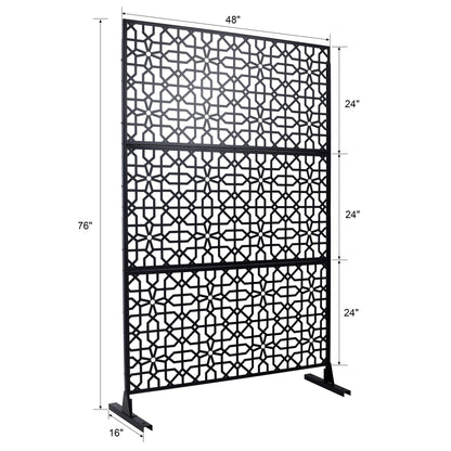 Metal Indoor and Outdoor Privacy Screen Divider