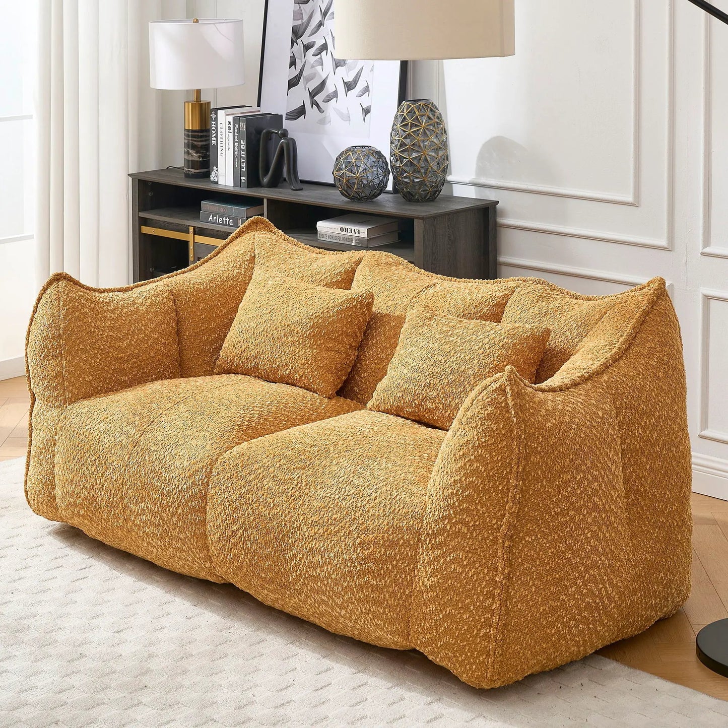 Comfortable Dual Beanbag Chair and Foam Core