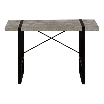 Industrial design computer desk gray concrete top with black metal legs on Tampa Home & Garden Store