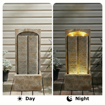 39 Inch Outdoor Resin Water Fountain and Pump
