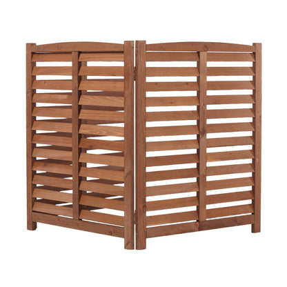 Solid Wood and Air Conditioner Privacy Fence