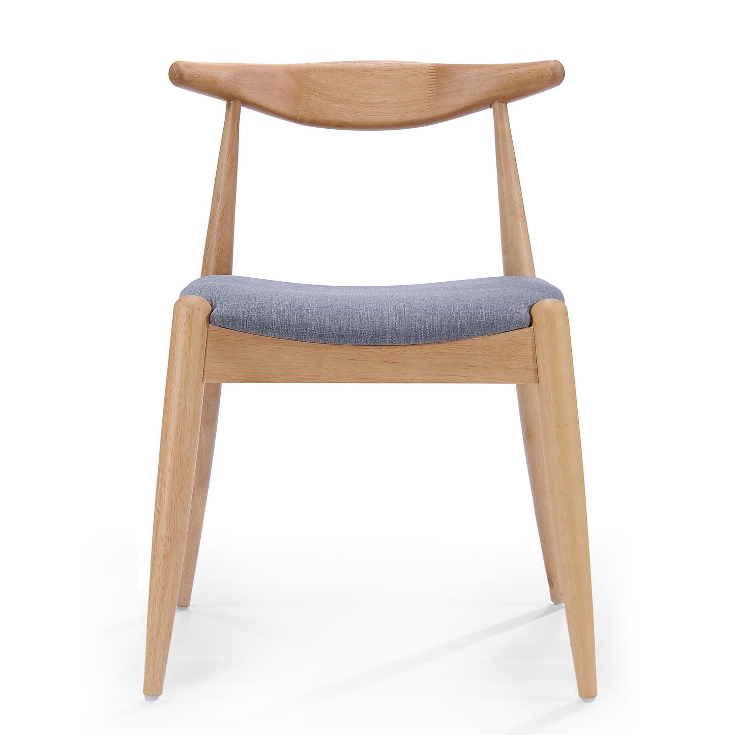 Elegant dining chairs set of 2 with ergonomic backrest and cushioned gray seats on Tampa Home & Garden Store