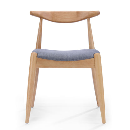 Elegant dining chairs set of 2 with ergonomic backrest and cushioned gray seats on Tampa Home & Garden Store