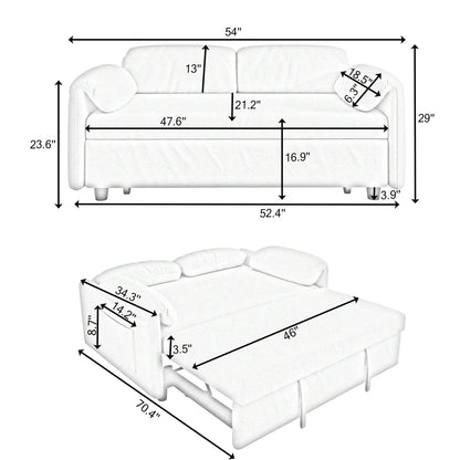 Sofa, Dual Purpose Lounge With Retractable Queen Bed, by Unique Piece Furniture, sleeper sofa on Tampa Home & Garden Store
