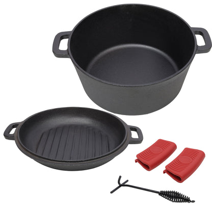 5 Quart Cast Iron Dutch Oven and Cookware Set