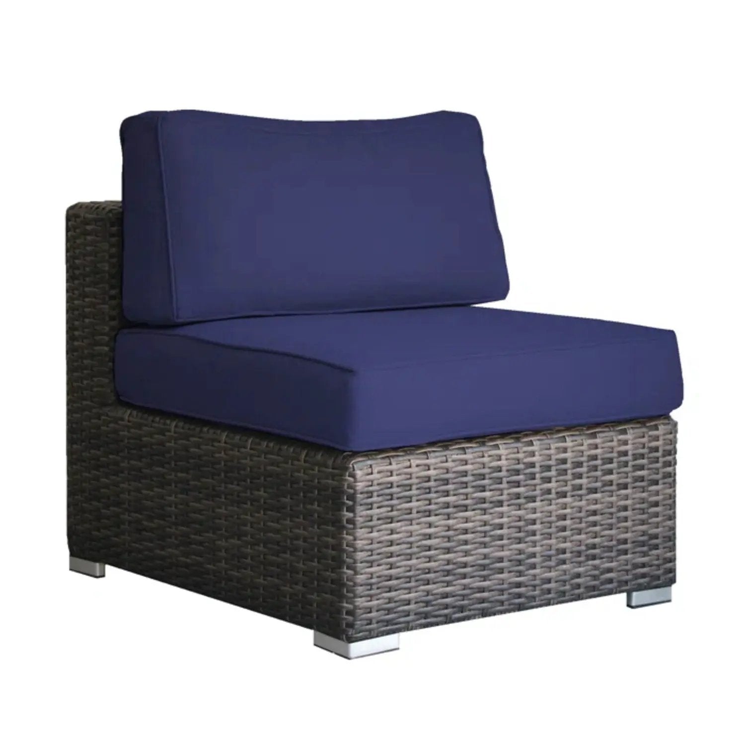 Seating set with cushions on handcrafted wicker frame, part of a 4-piece outdoor set on Tampa Home & Garden Store