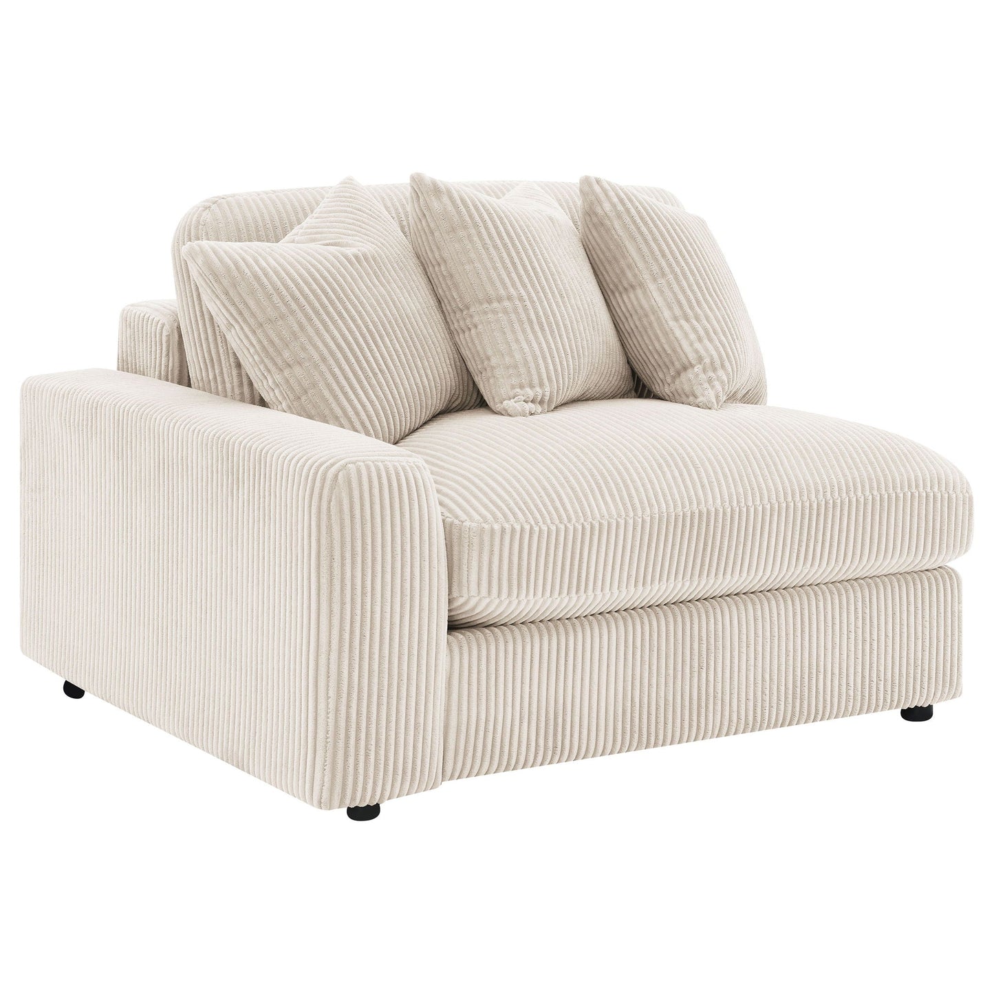 Cassidy upholstered sectional beige corduroy with 3 reversible cushions by HouseOfZazla on Tampa Home & Garden Store