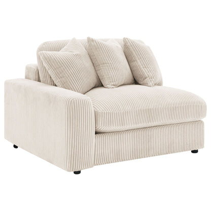 Cassidy upholstered sectional beige corduroy with 3 reversible cushions by HouseOfZazla on Tampa Home & Garden Store