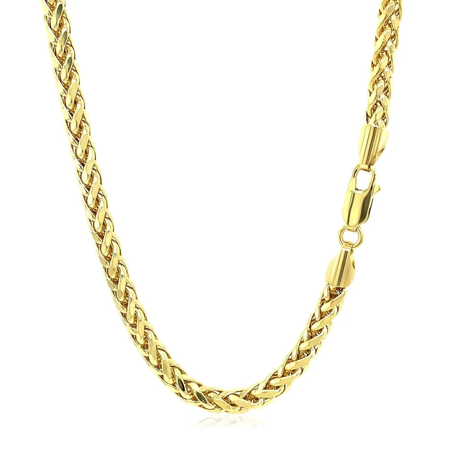 Franco chain necklace 4.1mm, 14k yellow gold, diamond-cut, Bids.com on Tampa Home & Garden Store
