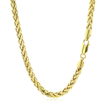 Franco chain necklace 4.1mm, 14k yellow gold, diamond-cut, Bids.com on Tampa Home & Garden Store