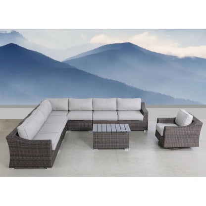 Durable Aluminum Wicker Sofa and Cushions