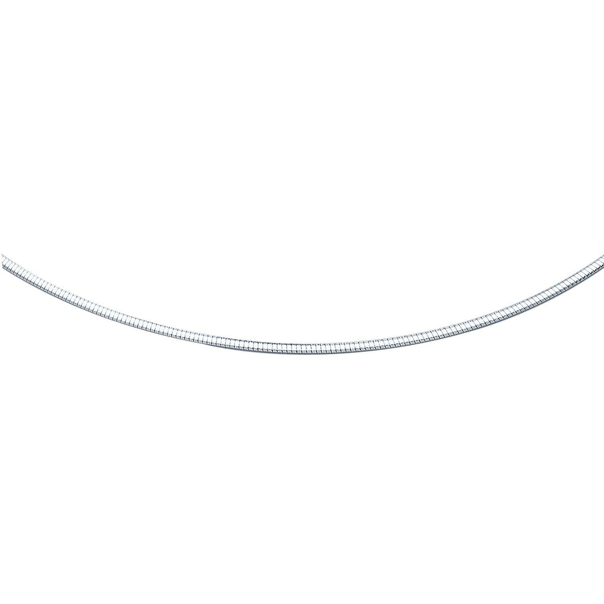 14k White Gold Classic Omega Style Chain necklace, 2 mm, by Bids.com on Tampa Home & Garden Store