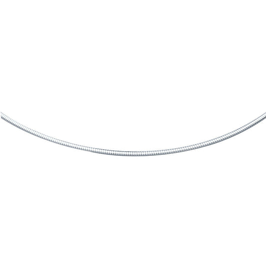 14k White Gold Classic Omega Style Chain necklace, 2 mm, by Bids.com on Tampa Home & Garden Store