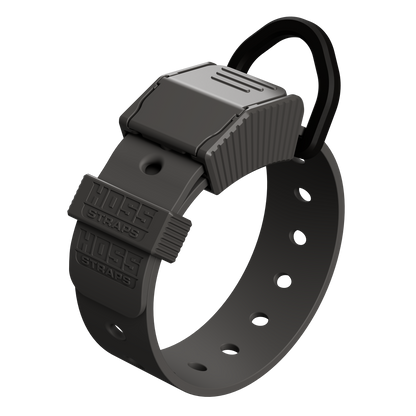Kill Switch Wristband by Hoss Straps, gray watercraft safety band with ribbed strap on Tampa Home & Garden Store