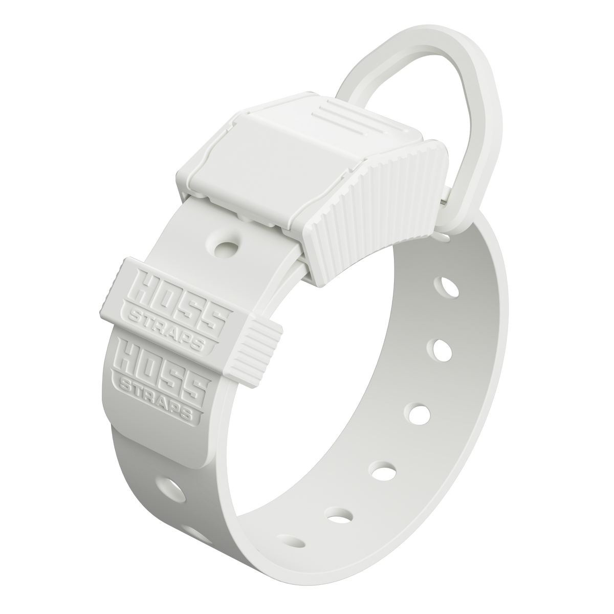 Hoss Straps Kill Switch Wristband, white adjustable watercraft safety strap with embossed logo on Tampa Home & Garden Store