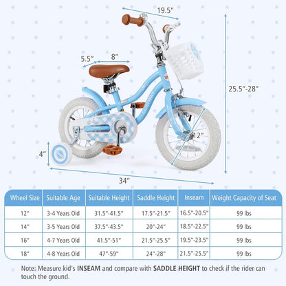 14 Inch Kids Bike With Adjustable Handlebar