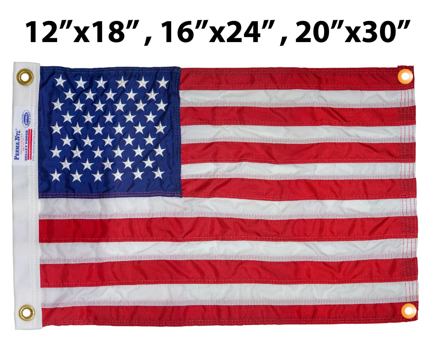 Bandera estadounidense de nailon WallSafe™ para pared | Ojales reforzados | Hecho en EE. UU.
