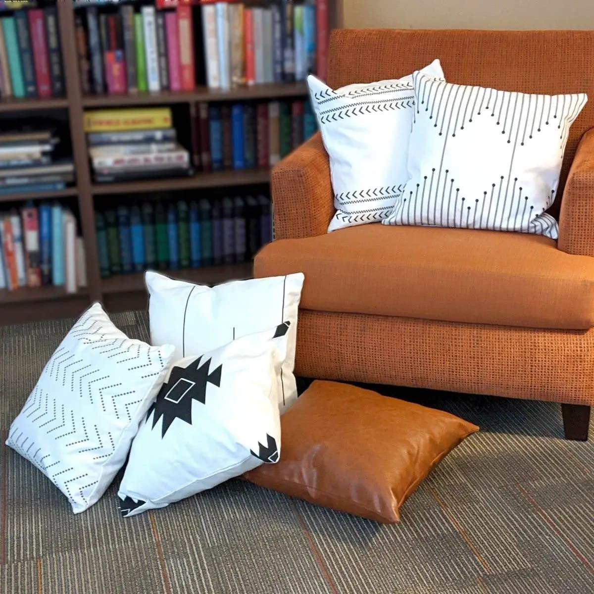 Amber and Farmhouse Pillow Set 18x18 Inches