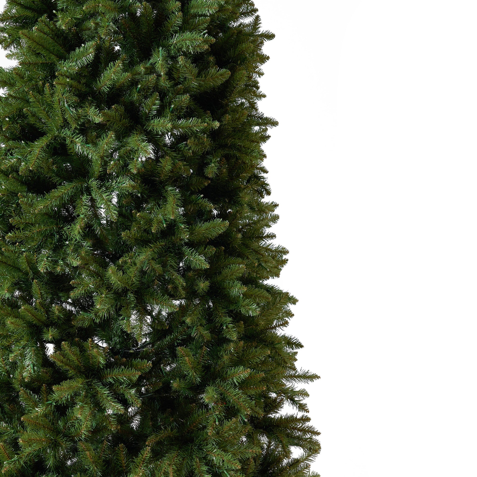 13’ Artificial Slim Green Mountain Pine Christmas Tree with 1360 Warm White LED Lights and 3924 Bendable Branches - Tampa Home & Garden Store