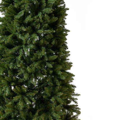 13’ Artificial Slim Green Mountain Pine Christmas Tree with 1360 Warm White LED Lights and 3924 Bendable Branches - Tampa Home & Garden Store
