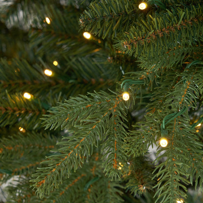 13’ Artificial Slim Green Mountain Pine Christmas Tree with 1360 Warm White LED Lights and 3924 Bendable Branches - Tampa Home & Garden Store