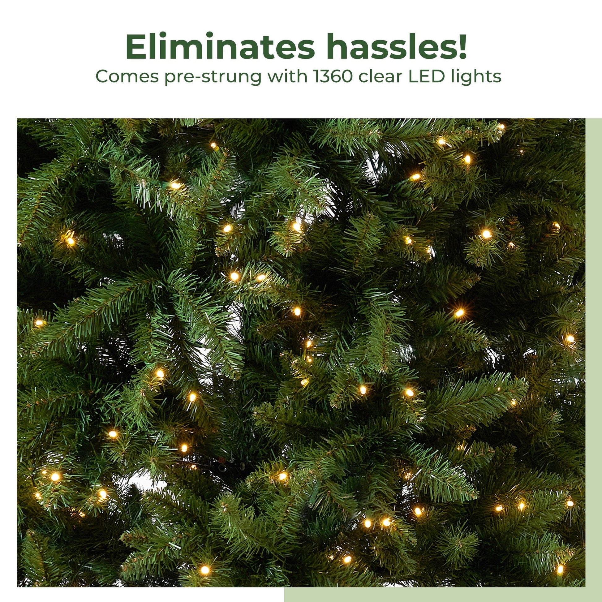 13’ Artificial Slim Green Mountain Pine Christmas Tree with 1360 Warm White LED Lights and 3924 Bendable Branches - Tampa Home & Garden Store