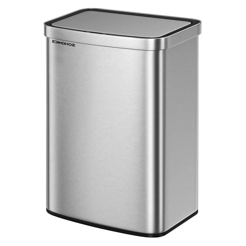 13-Gallon Stainless Steel Kitchen Trash Can with Hand Wave Motion Sensor Lid - Tampa Home & Garden Store