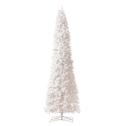 13’ Slim White Artificial Christmas Tree with 1350 Warm White LED Lights and 3924 Bendable Branches - Tampa Home & Garden Store