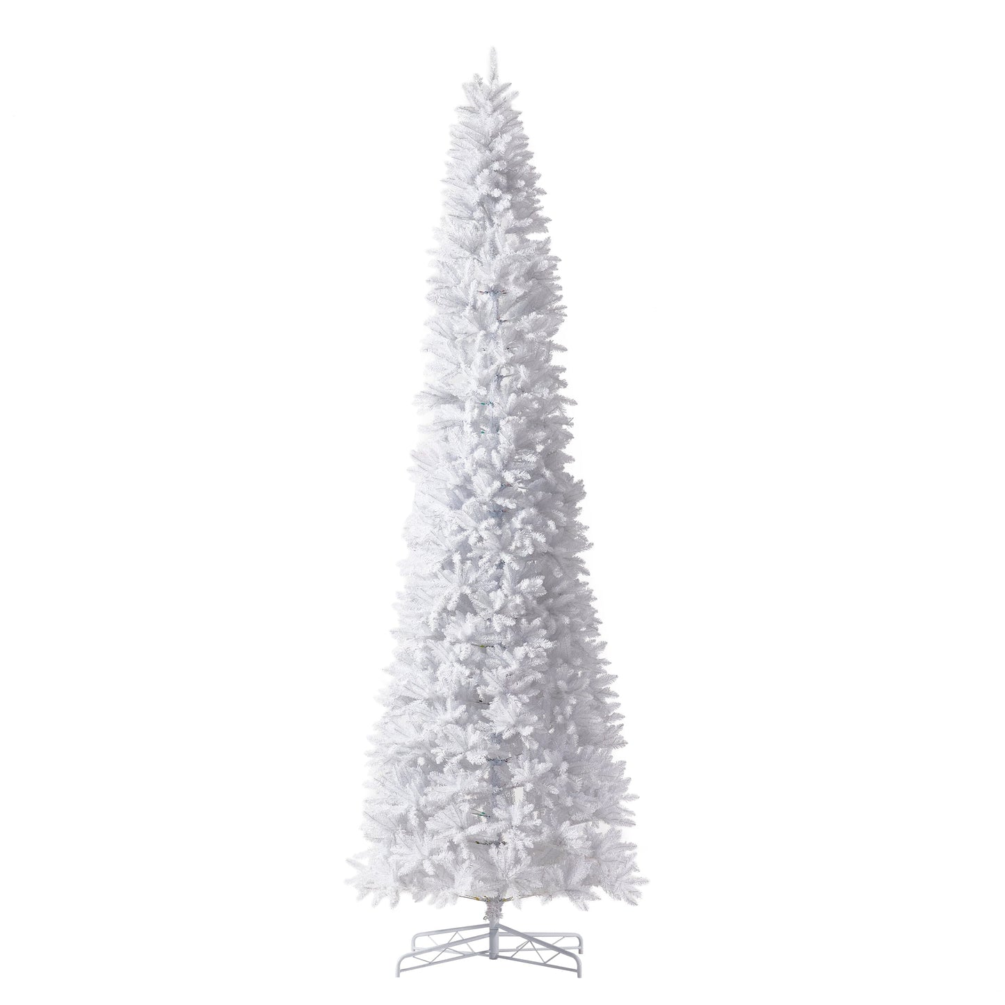 13’ Slim White Artificial Christmas Tree with 1350 Warm White LED Lights and 3924 Bendable Branches - Tampa Home & Garden Store