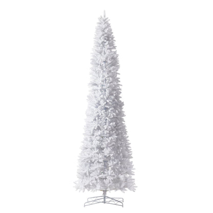 13’ Slim White Artificial Christmas Tree with 1350 Warm White LED Lights and 3924 Bendable Branches - Tampa Home & Garden Store