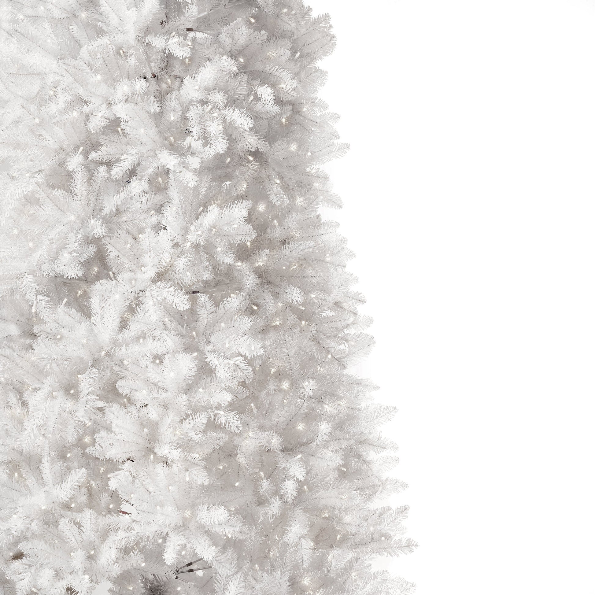 13’ Slim White Artificial Christmas Tree with 1350 Warm White LED Lights and 3924 Bendable Branches - Tampa Home & Garden Store