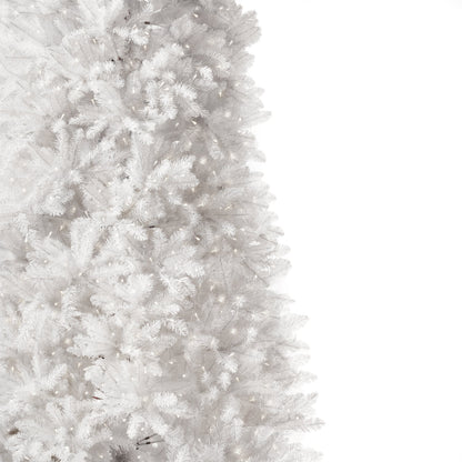 13’ Slim White Artificial Christmas Tree with 1350 Warm White LED Lights and 3924 Bendable Branches - Tampa Home & Garden Store