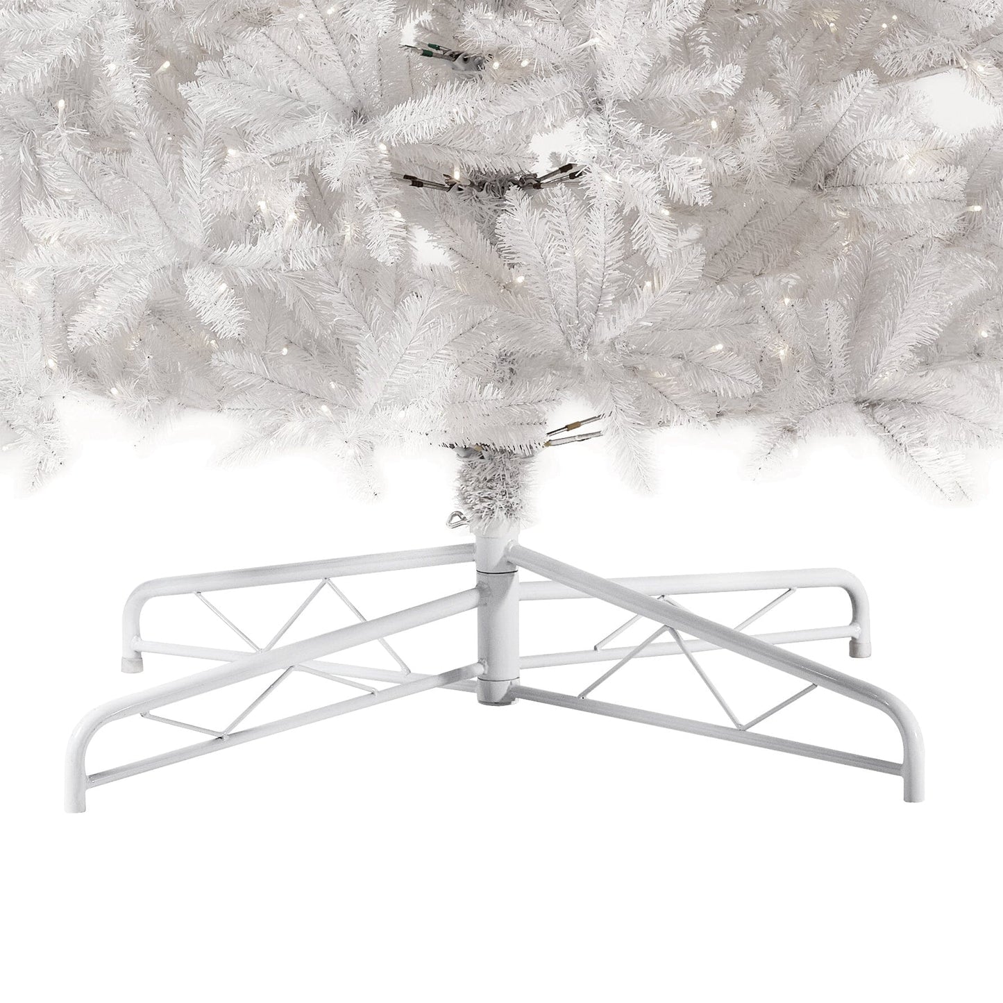13’ Slim White Artificial Christmas Tree with 1350 Warm White LED Lights and 3924 Bendable Branches - Tampa Home & Garden Store