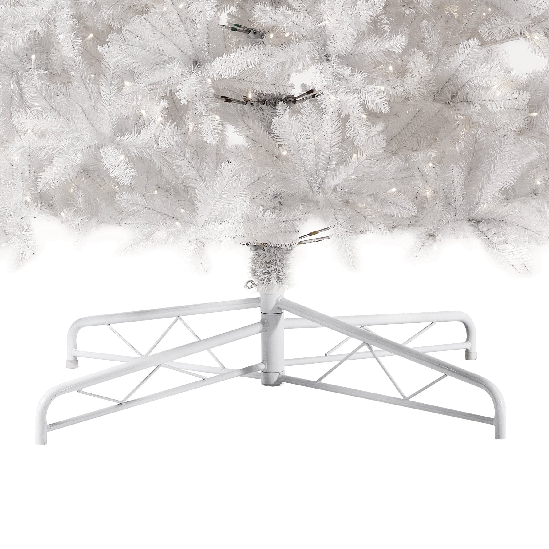 13’ Slim White Artificial Christmas Tree with 1350 Warm White LED Lights and 3924 Bendable Branches - Tampa Home & Garden Store