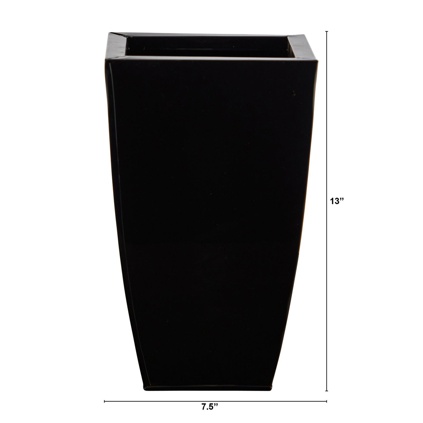13” Tapered Square Metal Planter - Tampa Home & Garden Store