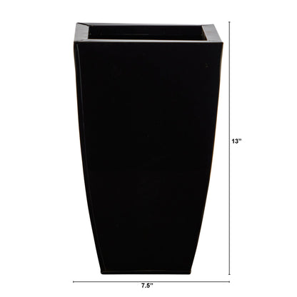 13” Tapered Square Metal Planter - Tampa Home & Garden Store