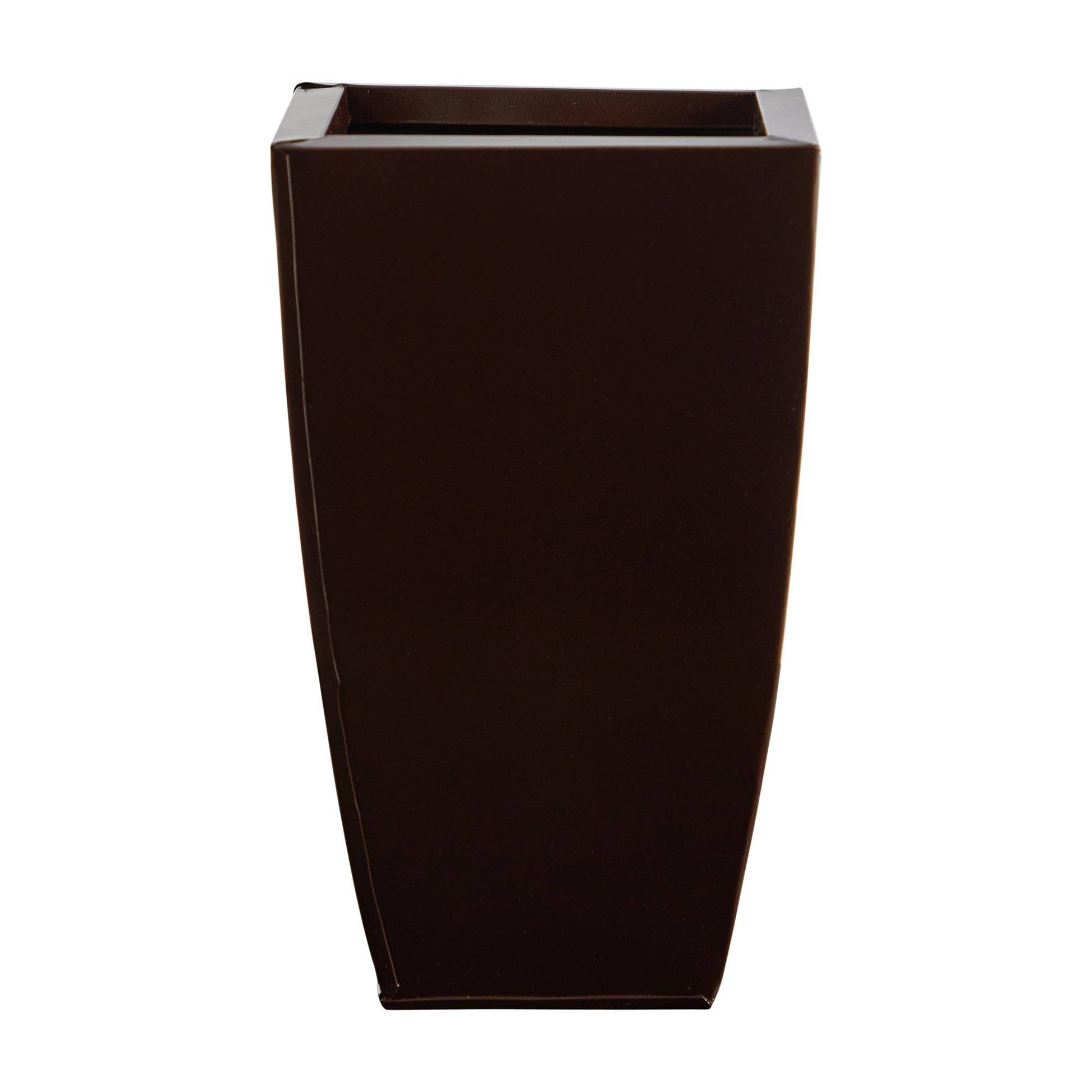 13” Tapered Square Metal Planter - Tampa Home & Garden Store