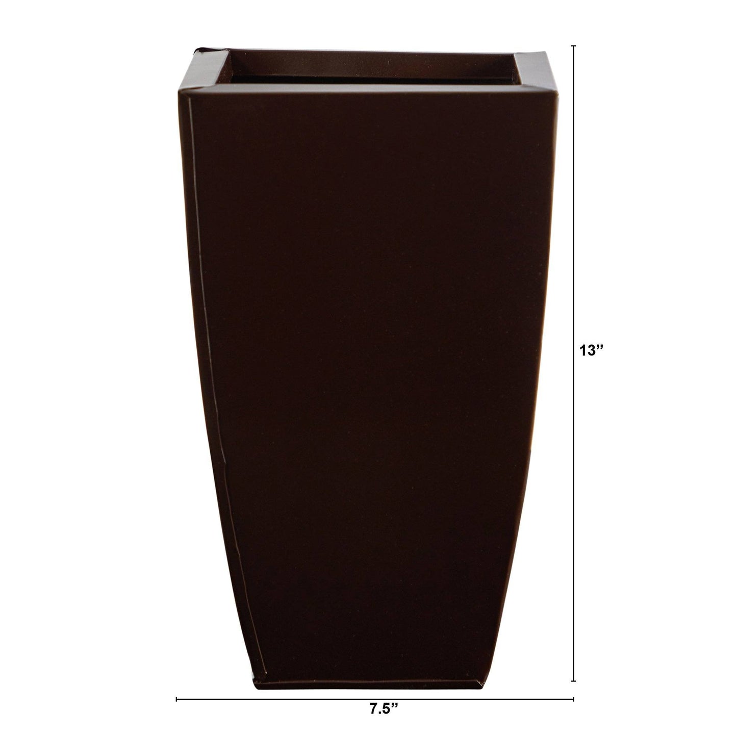 13” Tapered Square Metal Planter - Tampa Home & Garden Store