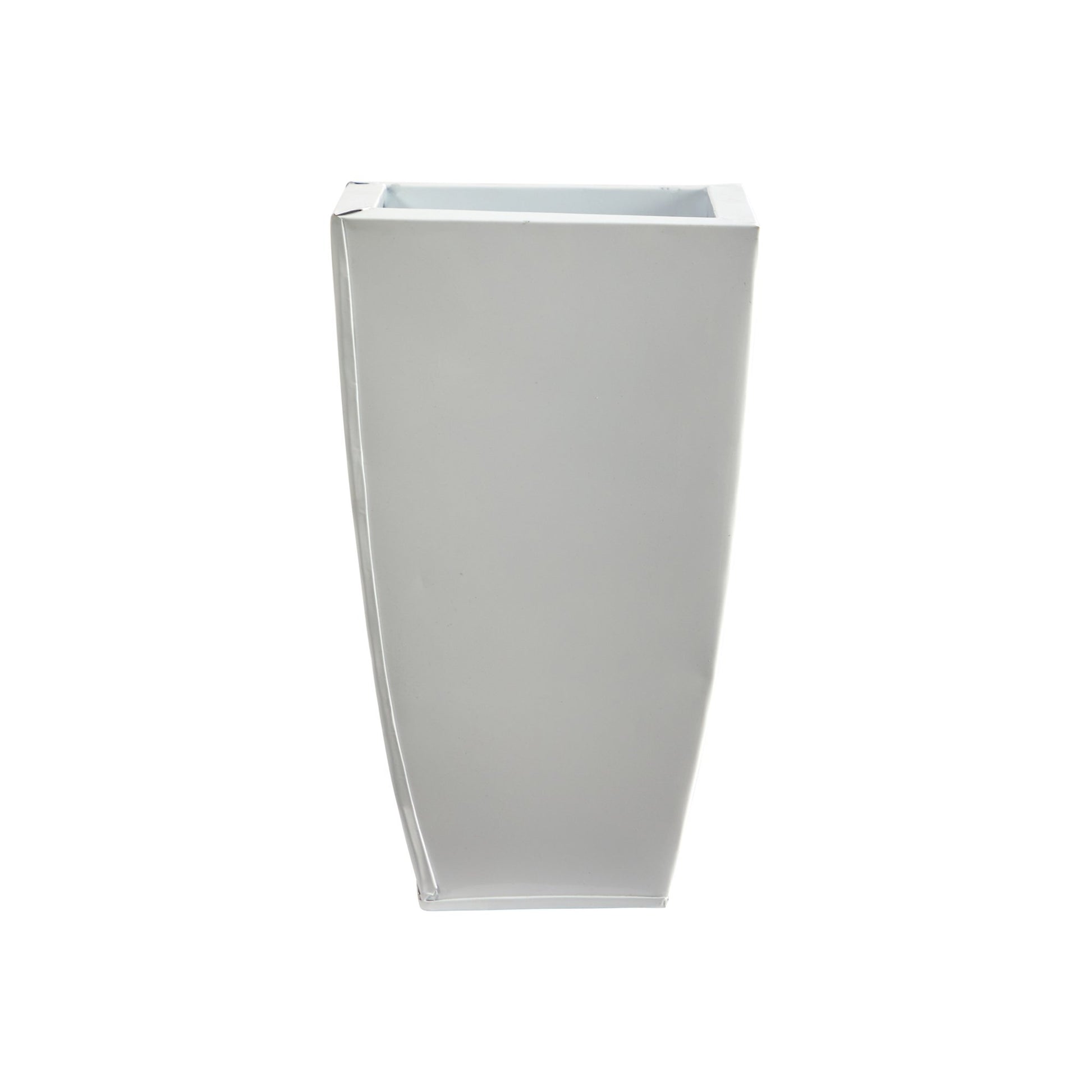 13” Tapered Square Metal Planter - Tampa Home & Garden Store