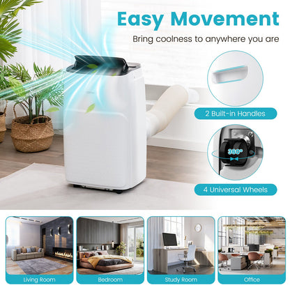 Aire acondicionado portátil 4 en 1 de 13000 BTU con control por aplicación y voz - Blanco