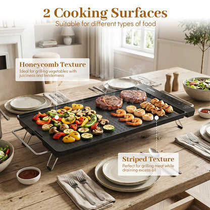 1300W Indoor Electric Grill with Removable Panel