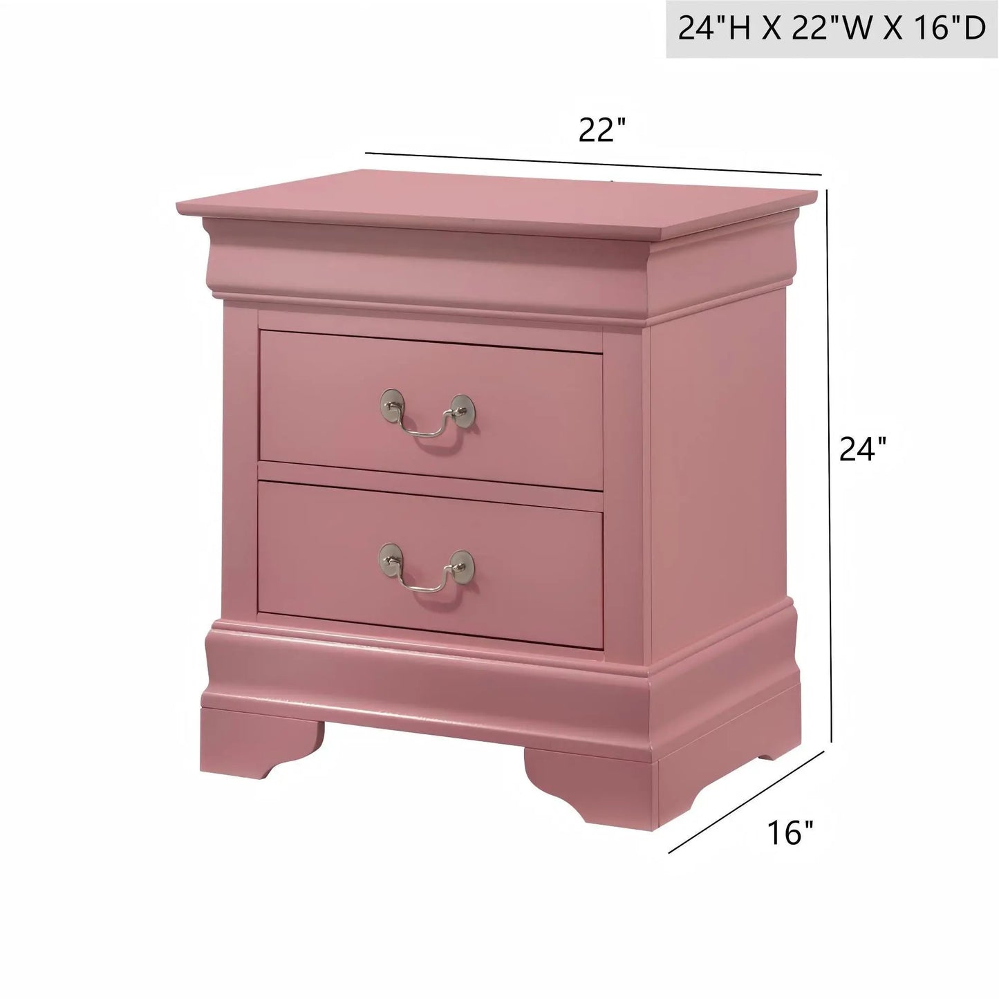 Louis Philippe Nightstand in Wood Veneer